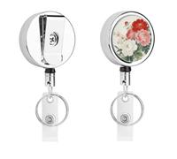 Yancong Contiene Elementos Portatarjetas Retráctil Clip Metálico Cordón Portátil de Nylon Cordón de Acero Inoxidable Llavero 26.8 Pulgadas para Tarjeta de Identificación Clip para Tarjeta de Nombre