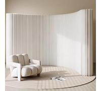 YANDDEA Separador de ambientes de Papel, mamparas Plegables para Mayor privacidad, Pared divisoria Temporal Decorativa para oficinas, mampara divisoria Plegable portátil para Interiores White-6x2m