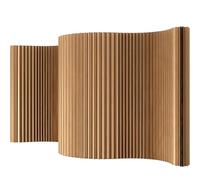 YANDDEA Separador de ambientes Plegable de Papel, tabique portátil, Pantalla de privacidad Decorativa Ligera e Independiente, Separador de Pared retráctil Tipo acordeón Moderno Brown-4x1.8m