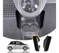 YANER Caja de almacenamiento lateral para consola central, compatible con FIAT 500 2016-2024, bandeja lateral de palanca de cambios, accesorio organizador de interiores, 2 unidades