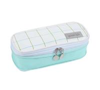 YANFALE Estuche Escolar de Gran Capacidad con 3 Compartimentos, Estuche Estético de Cuadros para Escuela, Niñas, Niños y Adolescentes, Pencil Case Portátil para Material Escolar