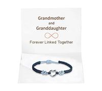 YANFJHV A mi nieta, pulseras y tarjetas conectadas para siempre, pulseras de piedra natural, regalos de joyería reloj de madera con pulsera de cuero para mujer, talla única, Otro, Sin gemas