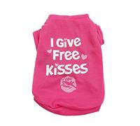 YANFJHV Bonita camiseta con estampado de mascotas, falda en T, cómoda, transpirable, para verano, gato, dedo apestoso (rosa caliente, M)
