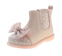 YANFJHV Botines para niña para exteriores, cálidos, cómodos, antideslizantes, medios, acolchados, pequeños, grandes, de invierno, impermeables, 35, Rosa., 28.5 EU