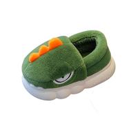 YANFJHV Children's Cotton Slippers Boys Winter Girls Cute Children Indoor Home Baby Non Slip Furry Dinosaur Package With Cotton Shoes Offene Hausschuhe Junge, verde, 5.5 Years