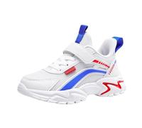 YANFJHV Fashion All Children Sports for Boys and Girls Flat Bottoms Non Slip Lightweight Mesh Breathable Comfortable and Casual Junge Sneaker 35, azul, 34 EU