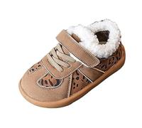YANFJHV Fashion Big Kids Winter Water Proof Flat Keep Warm Boots Comfortable Shoes Baby Sneaker High Girl, marrón, 29 EU