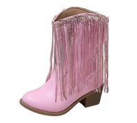 YANFJHV Fashion Big Kids Winter Water Proof Flat Keep Warm Boots Comfortable Shoes Snowshoes 37, Rosa., 31 EU