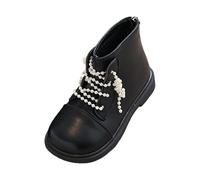 YANFJHV Girls And Boys Children's Casual Shoes Mesh Soft Sole Breathable Sports Short Boots Winter Boots Kids Girl, Negro , 30.5 EU