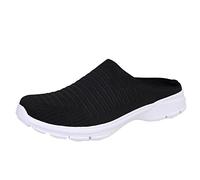 YANFJHV Zapatillas de correr para hombre, antideslizantes, ortopédicas, ergonómicas, transpirables, informales, para caminar, de malla, extraanchas, ligeras, absorbentes, Negro , 41 EU