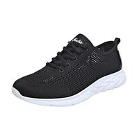 YANFJHV Zapatillas de correr para hombre ligeras, zapatillas deportivas de malla para pies anchos, ligeros, zapatos de verano, suela gruesa, zapatos casuales, cordones, zapatos para caminar, parejas