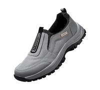 YANFJHV Zapatillas de deporte para hombre, color negro, antideslizantes, antideslizantes, zapatos deportivos extra anchos, suela gruesa, zapatos descalzos, impermeables, resistentes al desgaste
