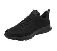 YANFJHV Zapatillas deportivas para hombre con cordones anchos, zapatos de correr, zapatos de caminar de malla ligeros, zapatos de tenis suaves, zapatos informales, zapatos ortopédicos, zapatos extra