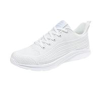 YANFJHV Zapatillas deportivas para hombre con cordones anchos, zapatos de correr, zapatos de caminar de malla ligeros, zapatos de tenis suaves, zapatos informales, zapatos ortopédicos, zapatos extra