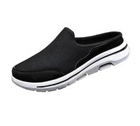 YANFJHV Zapatos de jardín para hombre, 46 ligeros, transpirables, extraanchos, suela suave, zapatos de caminar, antideslizantes para parejas, zapatos ortopédicos para la salud, Negro , 43 EU