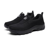 YANFJHV Zapatos de senderismo para hombre, de ante deslizantes, antideslizantes, para escalada, ligeros, resistentes a la abrasión, para caminar, monocolor, suela gruesa, transpirables, zapatos de
