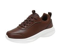 YANFJHV Zapatos de senderismo para hombre impermeables, zapatos deportivos bajos ligeros, zapatillas de correr para invierno, zapatillas de deporte de piel sintética, cordones, zapatos para caminar