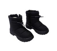 YANFJHV Zipper Cold Adhesive Plus Velvet Children's Boots Corean Thick Boys And Girls Warm Cotton Boots Warm Cotton Boots Warm Zapatos, Negro , 28.5 EU