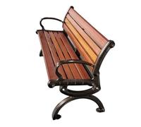 YANG11FAN Banco Jardin Exterior Banco de Exterior de Madera marrón con Respaldo Banco de Ocio de Aluminio Banco de Jardin