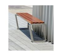 YANG11FAN Banco Jardin Exterior Banco Irregular de Acero Inoxidable for Exteriores, Banco Cuadrado for Parque y Patio Banco de Jardin(Medio)