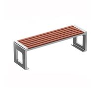 YANG11FAN Banco Jardin Exterior Bancos de Parque for Exteriores, Asientos comunitarios Cuadrados de Acero Inoxidable, Disponibles en Varios tamaños Banco de Jardin(Pequeño)