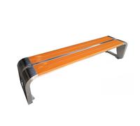 YANG11FAN Banco Jardin Exterior Stainless Steel Outdoor Bench Residential Park Square Seat Wooden Banco de Jardin