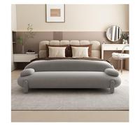 YANG11FAN Banco largo acolchado, moderno al final de la cama, con estructura de madera otomana, estilo para entrada, comedor, salón cómodo (gris claro, 150 x 55 x 60 cm)