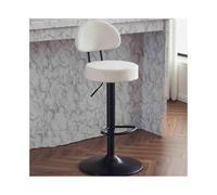 YANG11FAN Cómodo Silla Alta Taburete Giratorio de Bar Delantero Redondo Comercial giratoria Alto Moda for el hogar Elevador cajero(Blanco)