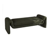 YANG11FAN Cómodo Taburete de Cama Estilo Mediana Edad, Banco Largo for guardarropa, sofá for Dormitorio, Taburete Retro Simple(Dark Green,Pequeño)