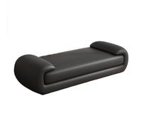 YANG11FAN Cómodo Taburete de pie Cama, Minimalista, for Dormitorio, Sala Estar, sofá Largo, Taburete Cuero, Noche, tocador(Negro,Pequeño)