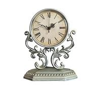 YANG11FAN Dormitorio Reloj de Escritorio Hierro Vintage, Reloj decoración for el hogar Estilo Europeo, mesita Noche, Segunda Mesa Barrido silencioso