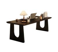 YANG11FAN Estación de Trabajo PC Escritorio Moderno y Espacioso for computadora portátil con Patas de Acero al Carbono, Escritorio Minimalista for Oficina en casa.(Negro,XL)