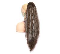 YANG11FAN Extensión de Cola de Caballo Ondulada y rizada de 76 cm de Largo, Fibra sintética, con cordón Ajustable, for Mujer(9H60A)