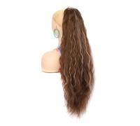 YANG11FAN Extensión de Cola de Caballo Ondulada y rizada de 76 cm de Largo, Fibra sintética, con cordón Ajustable, for Mujer(10H24)
