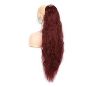 YANG11FAN Extensión de Cola de Caballo Ondulada y rizada de 76 cm de Largo, Fibra sintética, con cordón Ajustable, for Mujer(118)