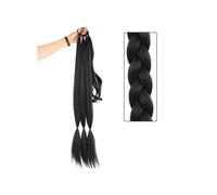 YANG11FAN Extensión de Cola de Caballo Trenzada de 81 cm con Lazo for el Cabello, extensión de Cabello sintético Yaki Liso, extensión de Cabello Envolvente DIY(2)