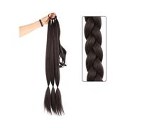 YANG11FAN Extensión de Cola de Caballo Trenzada de 81 cm con Lazo for el Cabello, extensión de Cabello sintético Yaki Liso, extensión de Cabello Envolvente DIY(4)