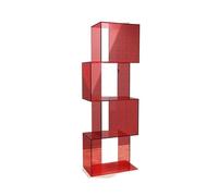 YANG11FAN Instalación Estante de exhibición Multicapa acrílico, Estante for Bolsas Zapatos, Apoyo for Ventana(Red)