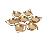 YANG11FAN Portavelas a la luz de té con 7 tazas decoración del templo de oro para la decoración de centros de mesa de la boda cumpleaños centro de mesa