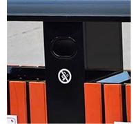 YANG11FAN Residuos y reciclaje Papelera de metal de imitación madera for exteriores, comercial, clasificada Patio