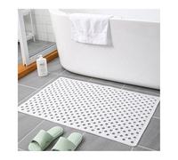 YANGAFJDUA PVC Alfombra Antideslizante Ducha Cuadrada, Duradero Antideslizante Alfombra Ducha con Ventosa y Orificios de Drenaje, Suave Alfombrilla Ducha Grande para Ducha de Baño,B,40x80cm/16x31in