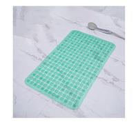 YANGAFJDUA Transparente Alfombrilla de Ducha Antideslizante, Rectangular Alfombrilla Antideslizante con Ventosas, Lavable a Máquina Alfombra de Bano Secado Rápido, Secado Rápido,Verde,46x77cm/18x30in