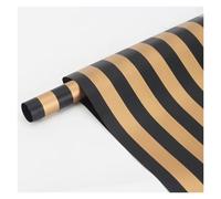 YANGC 20 hojas de papel de envolver Floral a cuadros, ramo de flores, papel de embalaje impermeable for boda, fiesta de cumpleaños, manualidades DIY(Style 3-Gold)