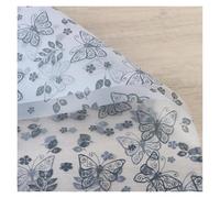 YANGC 20 hojas de papel de envolver Floral de mariposa, ramo de flores, papel de embalaje de florista doble for boda, fiesta de cumpleaños, manualidades DIY(Grey)
