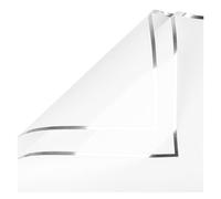 YANGC 20 piezas de papel de regalo de flores impermeable con borde plateado for San Valentín, lámina de estampación en caliente, película mate impermeable(02-20pcs-bag)