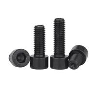 YANGC 5-50 Uds M8 M10 M12 negro 8,8 grado acero al carbono perno Allen cabeza hexagonal tornillo rosca completa/media rosca(M12x30-10pcs(Full))