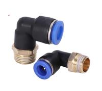 YANGC 5 uds conector de aire neumático de codo 1/8 "1/4" 3/8 "1/2" rosca macho 4-12mm(PL8-04)