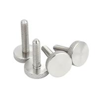 YANGC Acero inoxidable 304 GB835 M2M2.5 M3 M4 M5 M6 M8 M10 moleteado plano cabeza redonda grande apretar a mano tornillo de pulgar decorativo perno de ajuste(8mm,M2.5(3pcs))