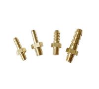 YANGC Adaptador de conector de instalación de tuberías de latón, 5 uds., M4 M5 M6 M8, rosca macho métrica a 3mm, 4mm, 5mm, 6mm, espiga for manguera OD(M6x1 to 4mm)