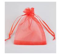 YANGC Bolsas de Organza de 100 Uds., 5x 7/7x 9/9x1 2/10x1 5/13x18cm, bolsa de regalo for joyería, regalos de boda, decoración, embalaje dibujable, bolsas dulces(Red 19,13X18CM_OTHER)